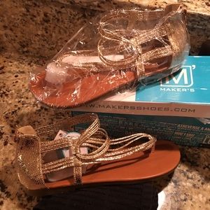 💥 Flat Gold thong sandal